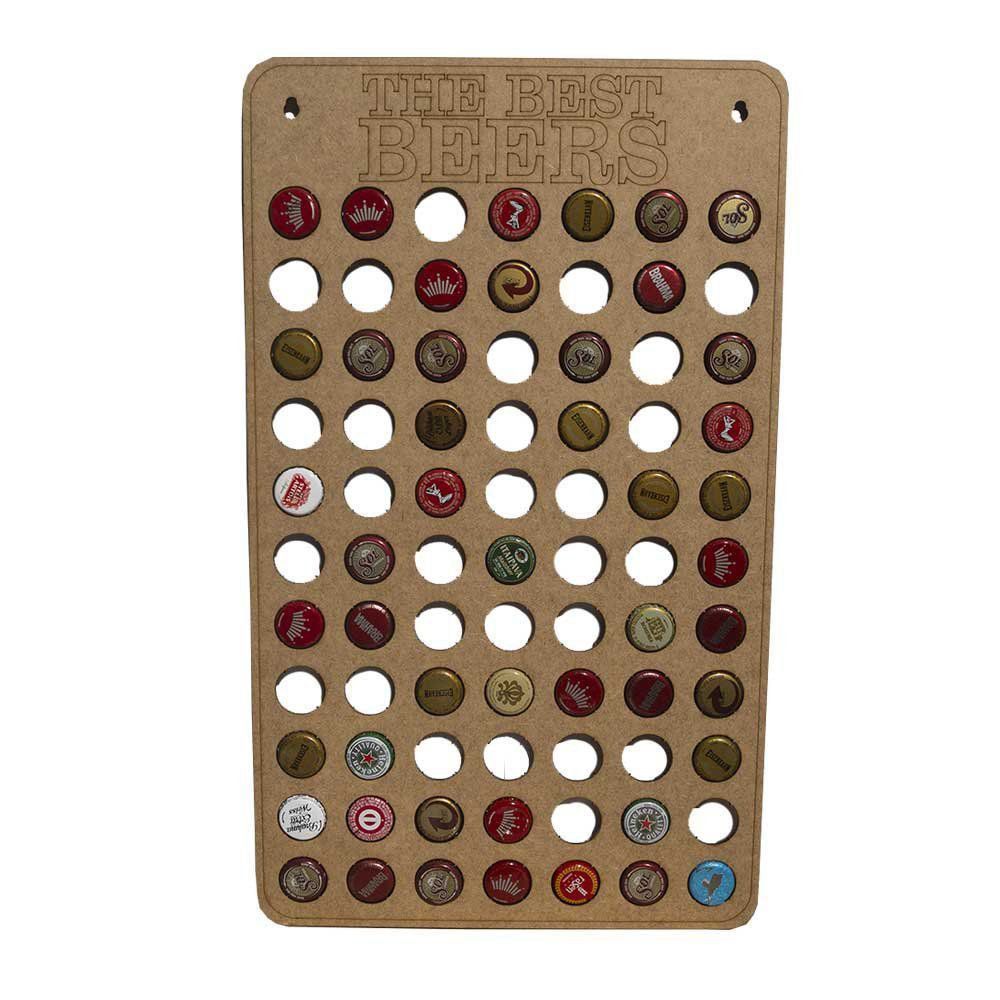 Quadro Decorativo Porta Tampinhas MDF 30x50 Vertical - D'Rossi
