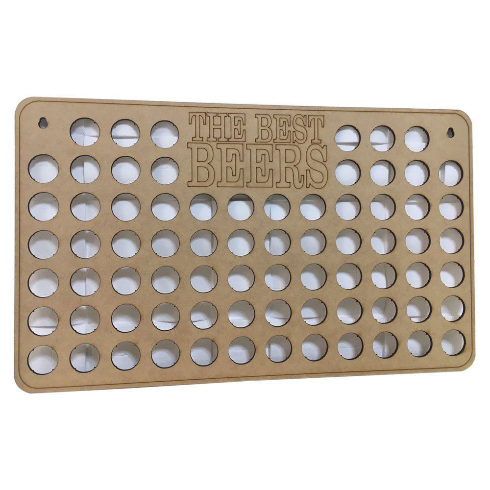 Quadro Decorativo Porta Tampinhas em MDF 50x30 Horizontal - D'Rossi