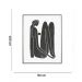 Quadro Decorativo em Canvas Desenho Preto Mulher Sentada 100x80 cm - D'Rossi