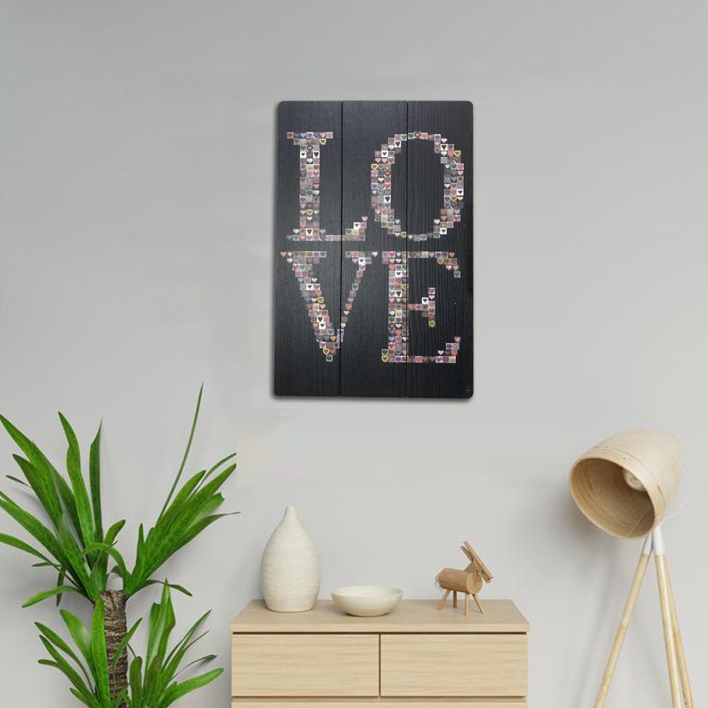 Quadro Decorativo em MDF Love 40X60CM