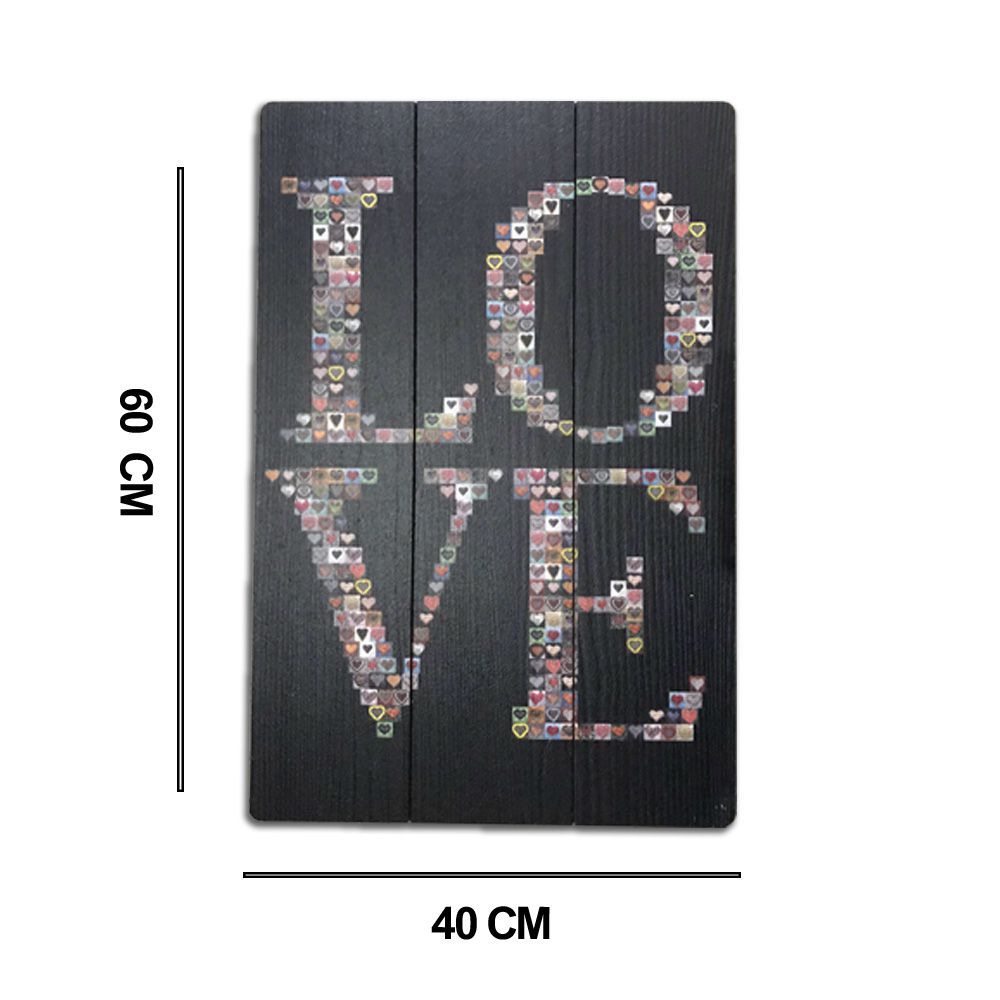 Quadro Decorativo em MDF Love 40X60CM