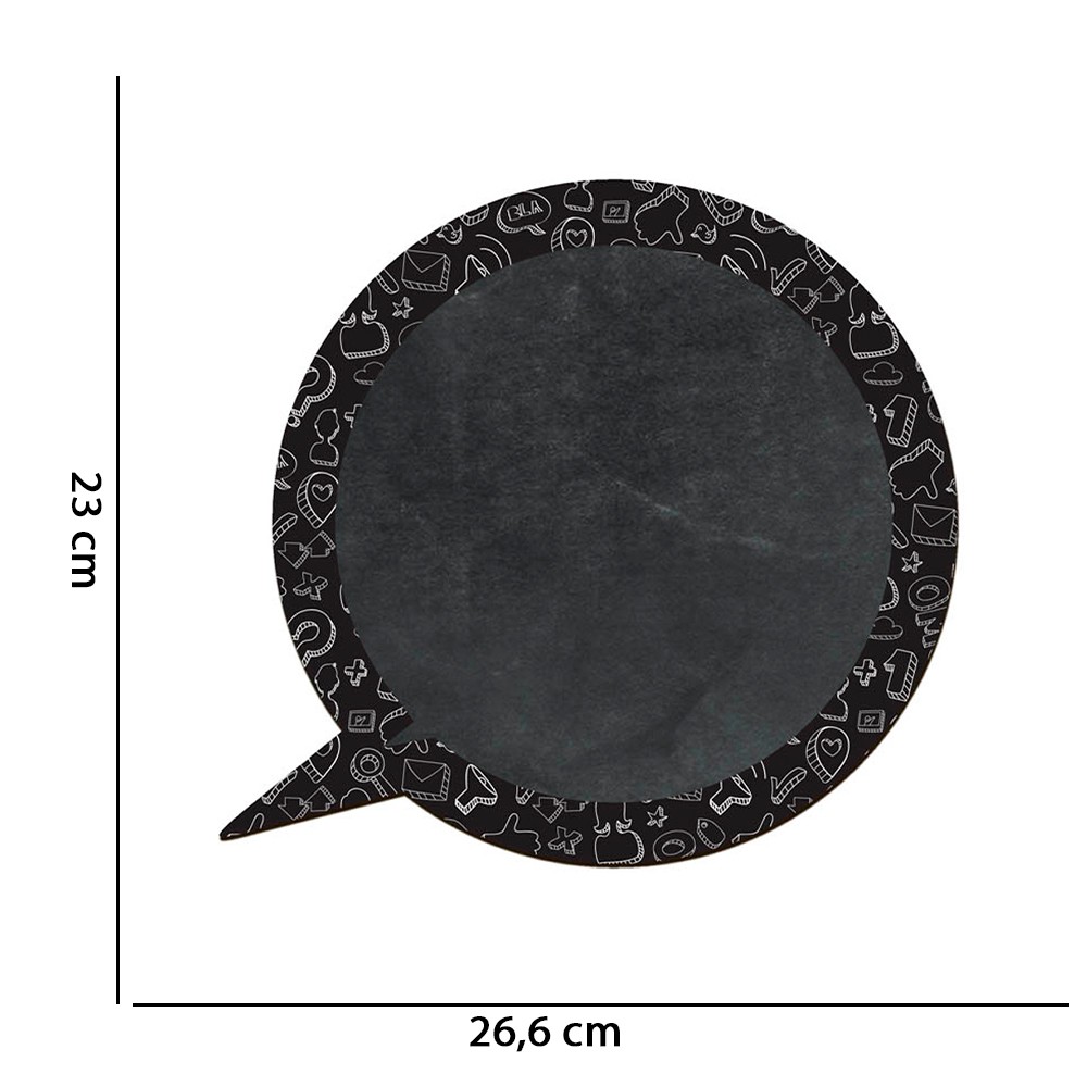 Quadro Lousa Decorativo "Balão de Fala" D'Rossi