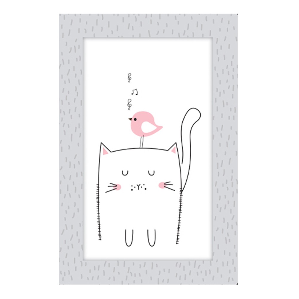 Quadro Placa Decorativa Infantil Gato D'Rossi