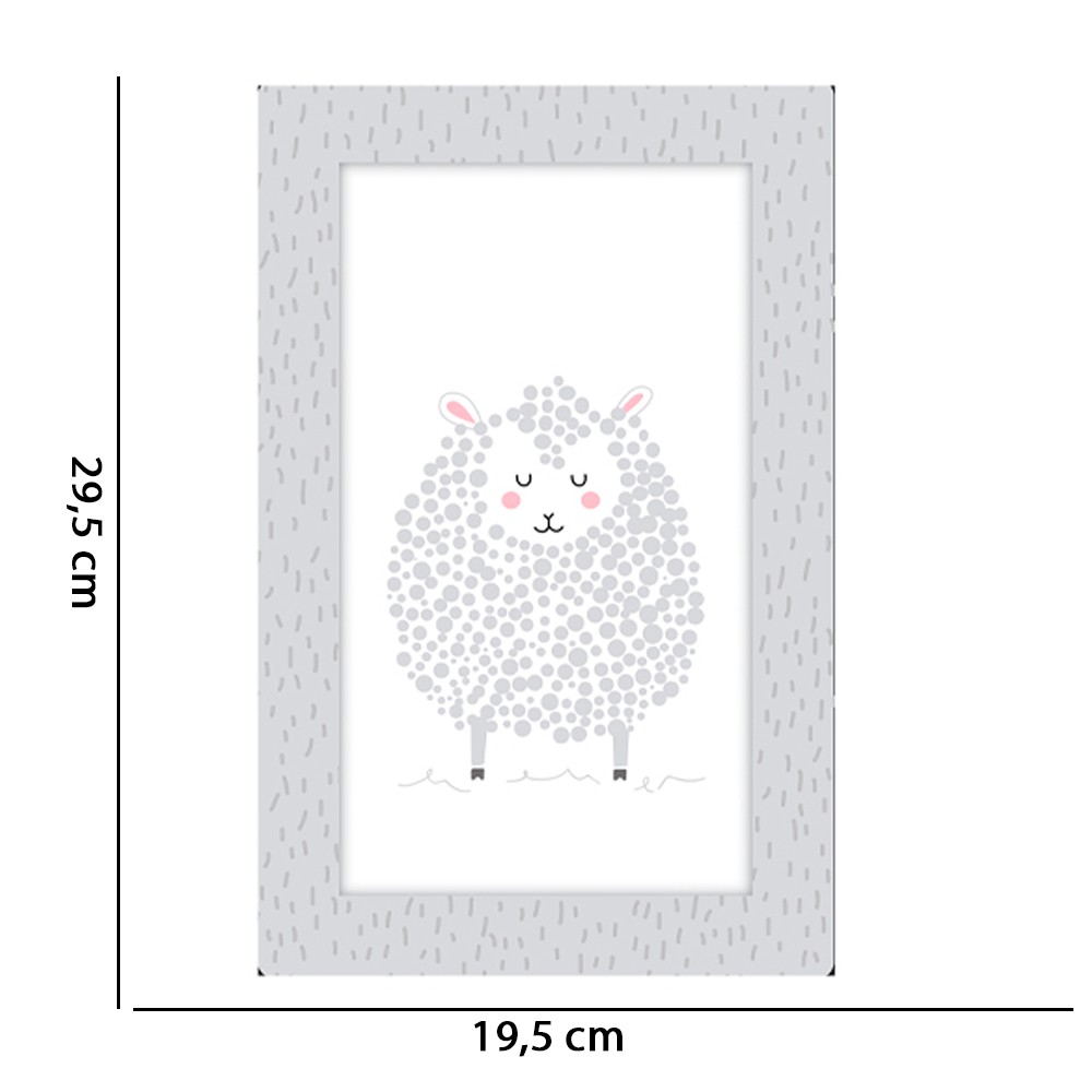 Quadro Placa Decorativa Infantil Ovelha D'Rossi