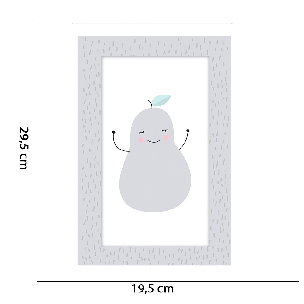 Quadro Placa Decorativa Infantil Pêra D'Rossi