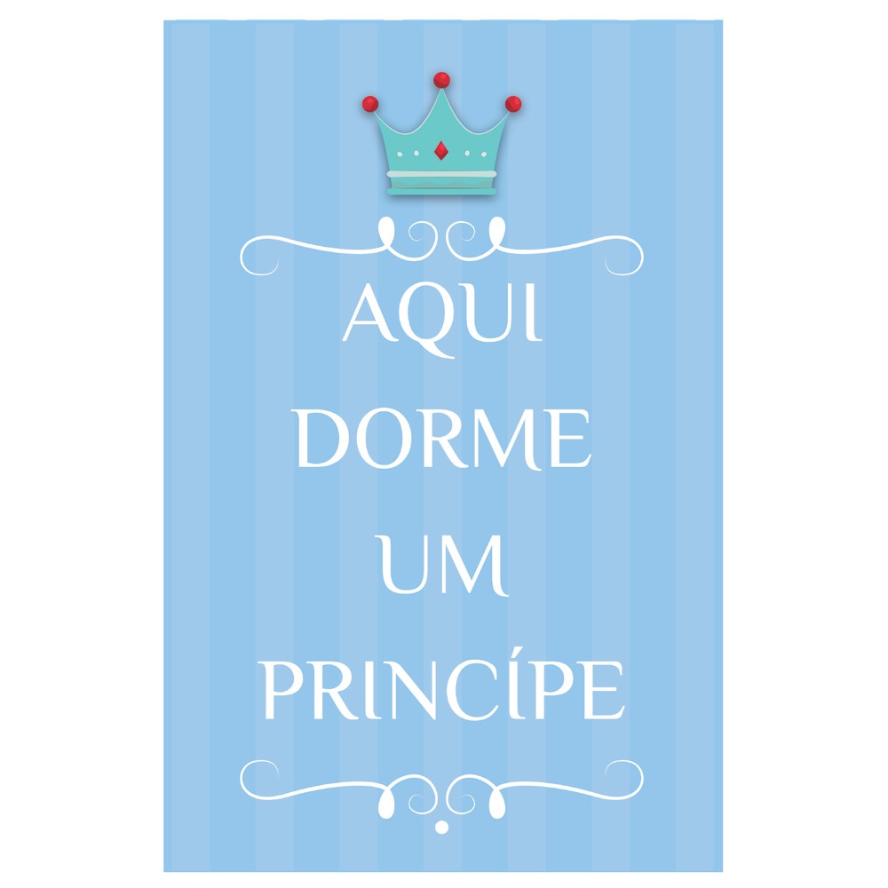 Quadro Placa Decorativa Infantil Príncipe D'Rossi