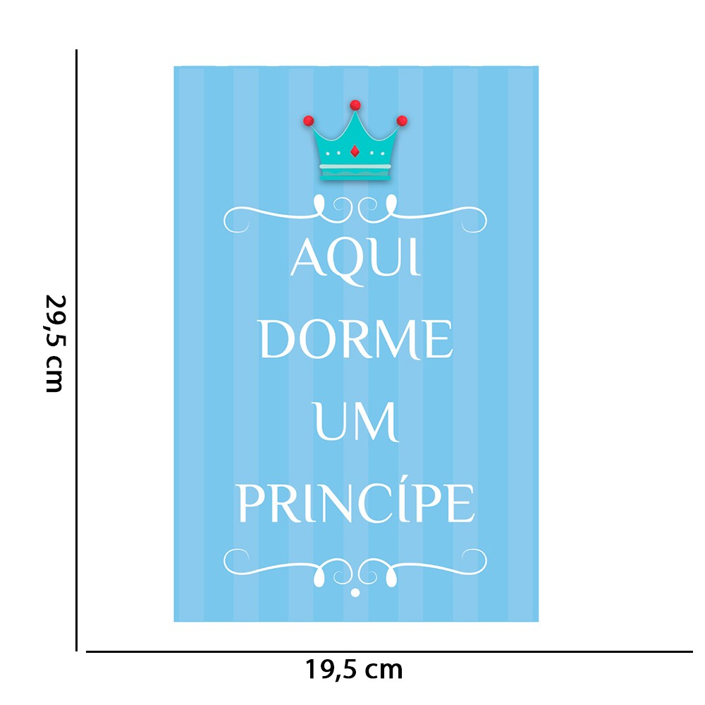 Quadro Placa Decorativa Infantil Príncipe D'Rossi
