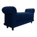 Recamier Barcelona Namoradeira Calçadeira Suede Azul Marinho com strass D'Rossi