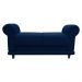Recamier Barcelona Namoradeira Calçadeira Suede Azul Marinho com strass D'Rossi