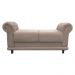Recamier Barcelona Namoradeira Calçadeira Suede Bege com strass D'Rossi