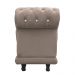 Recamier Barcelona Namoradeira Calçadeira Suede Bege com strass D'Rossi