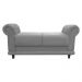 Recamier Barcelona Namoradeira Calçadeira Suede Grafite com strass D'Rossi