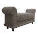 Recamier Barcelona Namoradeira Calçadeira Suede Marrom Rato com strass D'Rossi