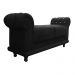 Recamier Barcelona Namoradeira Calçadeira Suede Preto com strass D'Rossi