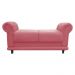 Recamier Barcelona Namoradeira Calçadeira Suede Rose com strass D'Rossi