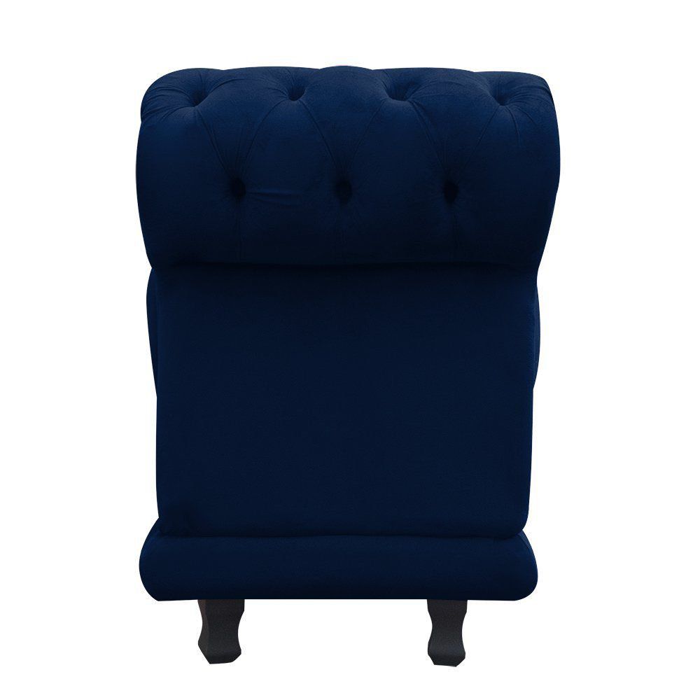 Recamier Barcelona Namoradeira Suede Azul Marinho - D'Rossi