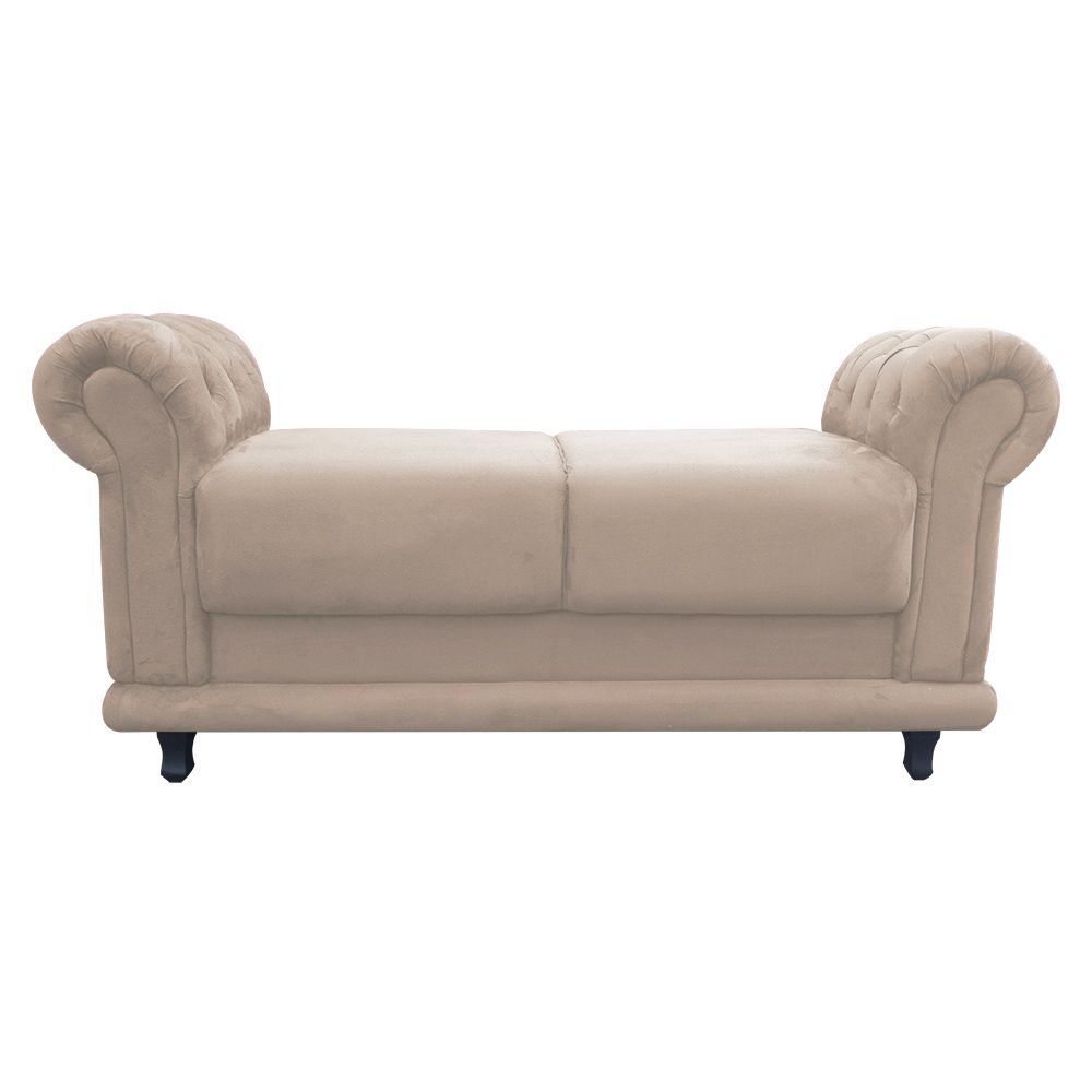 Recamier Barcelona Namoradeira Suede Bege - D'Rossi