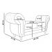 Recamier Barcelona Namoradeira Suede Bege - D'Rossi