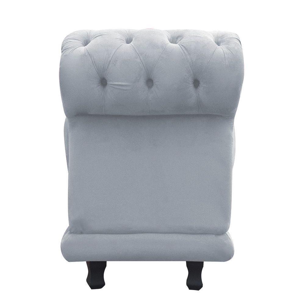 Recamier Barcelona Namoradeira Suede Cinza - D'Rossi