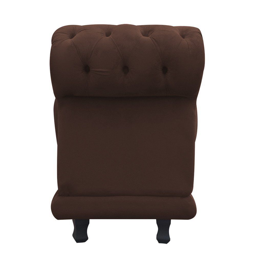 Recamier Barcelona Namoradeira Suede Marrom - D'Rossi