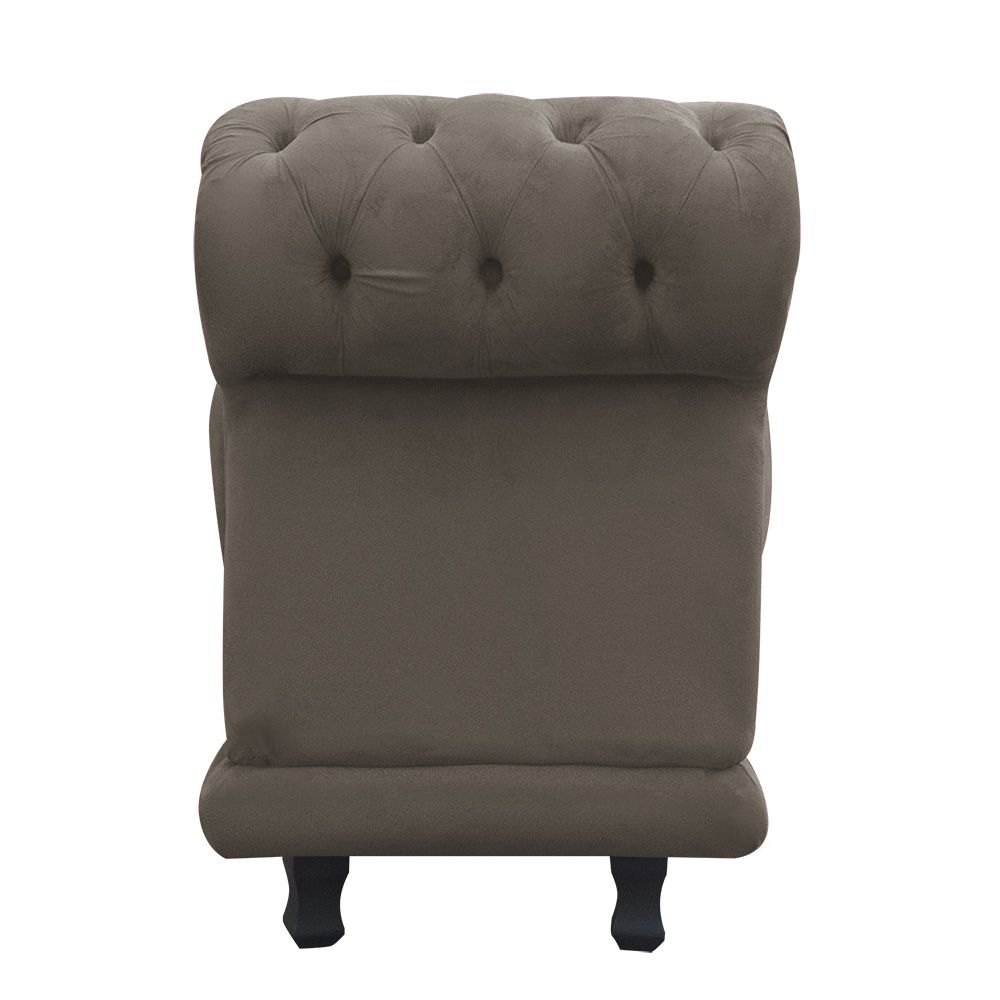 Recamier Barcelona Namoradeira Suede Marrom Rato - D'Rossi