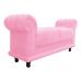 Recamier Barcelona Namoradeira Suede Rosa Bebê - D'Rossi