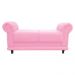 Recamier Barcelona Namoradeira Suede Rosa Bebê - D'Rossi