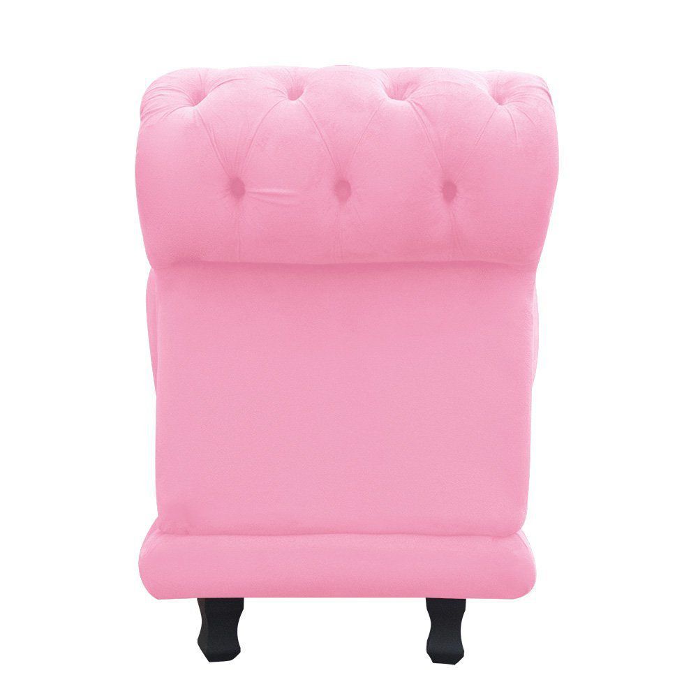 Recamier Barcelona Namoradeira Suede Rosa Bebê - D'Rossi