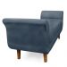 Recamier Olinda Suede Azul Marinho 160 cm Pés Chanfrado Castanhos - D'Rossi