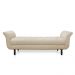 Recamier Olinda Suede Bege 160 cm Pés Torneados Tabaco - D'Rossi