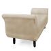 Recamier Olinda Suede Bege 160 cm Pés Torneados Tabaco - D'Rossi