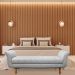 Recamier Olinda Suede Cinza 160 cm Pés Chanfrado Castanhos - D'Rossi
