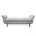 Recamier Olinda Suede Cinza 160 cm Pés Chanfrado Castanhos - D'Rossi