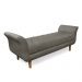 Recamier Olinda Suede Grafite 160 cm Pés Chanfrado Castanhos - D'Rossi