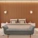 Recamier Olinda Suede Grafite 160 cm Pés Chanfrado Castanhos - D'Rossi