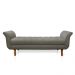 Recamier Olinda Suede Grafite 160 cm Pés Chanfrado Castanhos - D'Rossi