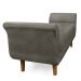 Recamier Olinda Suede Grafite 160 cm Pés Chanfrado Castanhos - D'Rossi