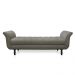 Recamier Olinda Suede Grafite 160 cm Pés Torneados Tabaco - D'Rossi