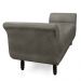 Recamier Olinda Suede Grafite 160 cm Pés Torneados Tabaco - D'Rossi