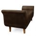 Recamier Olinda Suede Marrom 160 cm Pés Chanfrado Castanhos - D'Rossi