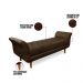 Recamier Olinda Suede Marrom 160 cm Pés Chanfrado Castanhos - D'Rossi