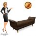 Recamier Olinda Suede Marrom 160 cm Pés Chanfrado Castanhos - D'Rossi