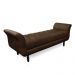 Recamier Olinda Suede Marrom 160 cm Pés Torneados Tabaco - D'Rossi