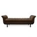 Recamier Olinda Suede Marrom 160 cm Pés Torneados Tabaco - D'Rossi