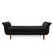 Recamier Olinda Suede Preto 160 cm Pés Chanfrado Castanhos - D'Rossi