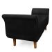Recamier Olinda Suede Preto 160 cm Pés Chanfrado Castanhos - D'Rossi
