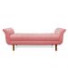 Recamier Olinda Suede Rosê 160 cm Pés Chanfrado Castanhos - D'Rossi