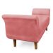 Recamier Olinda Suede Rosê 160 cm Pés Chanfrado Castanhos - D'Rossi