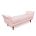 Recamier Olinda Suede Rosa Bebê 160 cm Pés Chanfrado Castanhos - D'Rossi