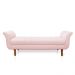 Recamier Olinda Suede Rosa Bebê 160 cm Pés Chanfrado Castanhos - D'Rossi